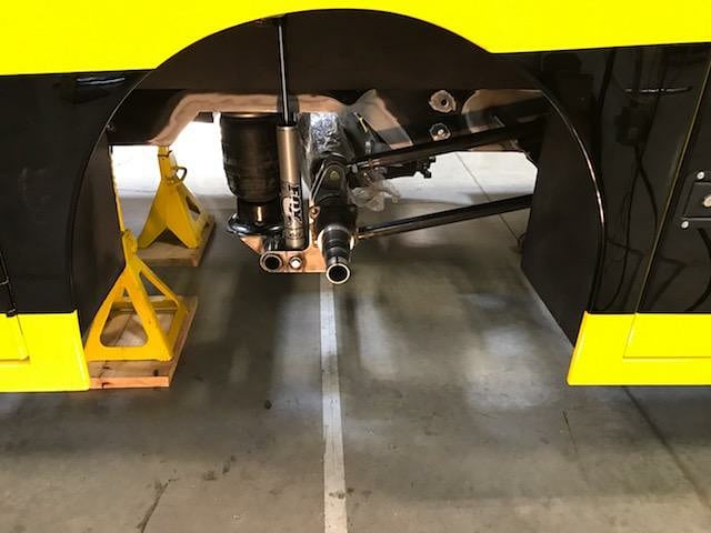 TeamJEGS's tweet image. The focus on the #ramptruck build has centered around the rear suspension lately, which has a four-link system and airbags. Next is the front-end. @JEGSPerformance #shopproject #JEGSsince1960