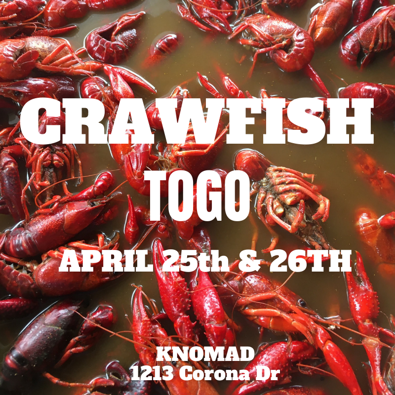 strochsbar's tweet photo. We're boiling CRAWFISH again this weekend (April 25th - 26th) at Knomad Bar, for pickup only. Please follow this link to reserve quantity and pickup times https://t.co/YRo3Ly0gK6 . https://t.co/bzZUz927MO