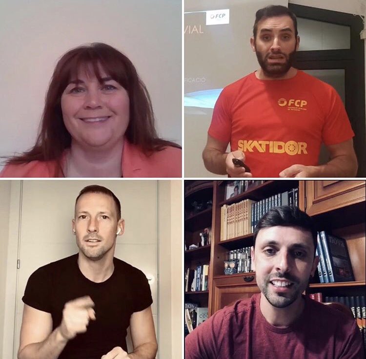 MOLTES GRÀCIES!😁als ponents del #FCPARTISTICTRIVIAL per la vostra col.laboració i per posar a disposició de tots nosaltres continguts i consells per la millora del Patinatge Artístic⛸
🏅Dámaris Lladó
🏅Xavi Orrit 
🏅Manel Villarroya
🏅Oscar Molins 
<a href="/casals_eduard/">Eduard Casals</a> <a href="/FCPatinatge/">FCPatinatge</a>