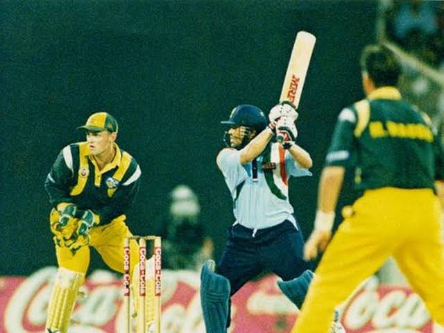 That was the night of the Desert Storm!It wasn't like a World Cup semifinal or something. It was just a tri-series. A series where Australia had already beaten us before this game. But this was Sachin's night. @sachin_rt