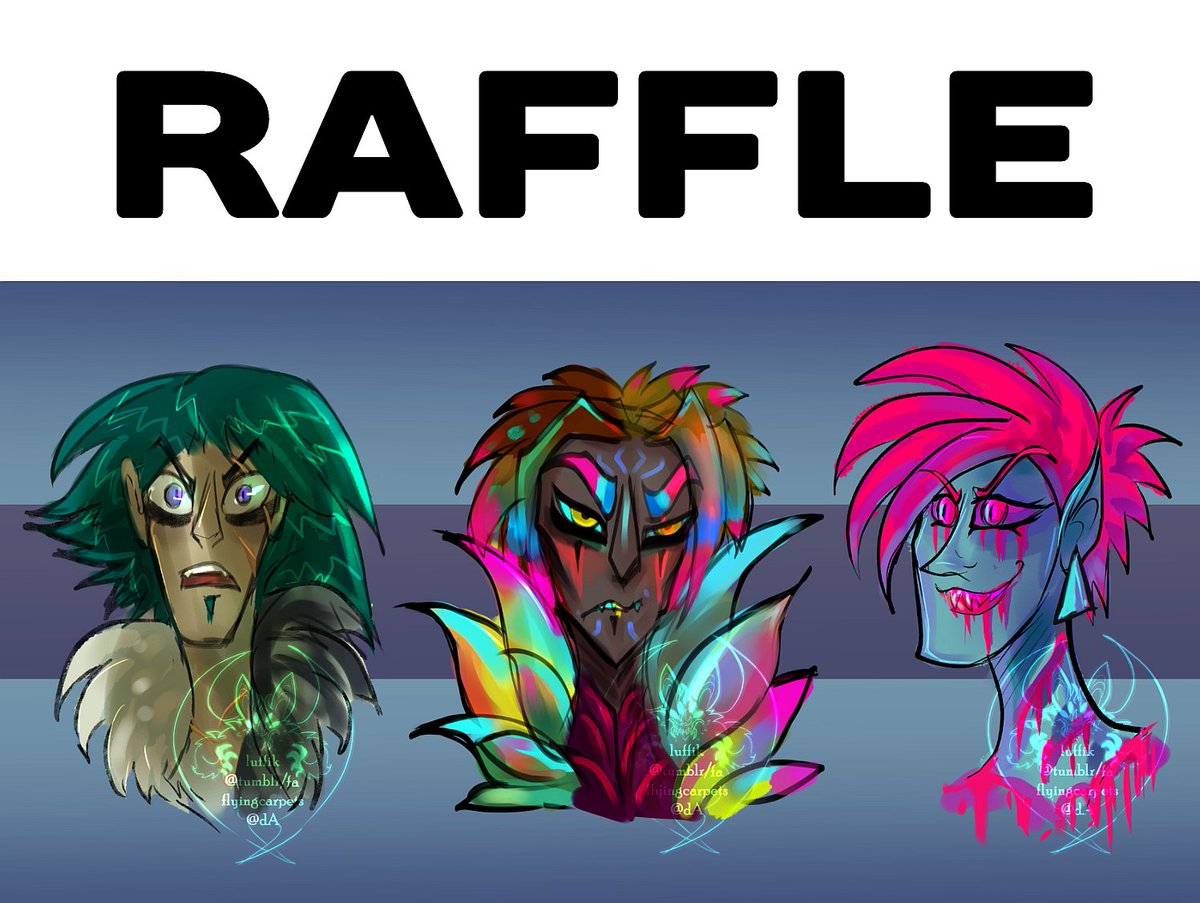 luffikart's tweet photo. I'm celebrating 3k watchers on dA right now - you can enter these raffles there:
https://t.co/uT214pYo1k
#adoptables #adoptable #artists #artistsontwitter #raffle #raffles #free #freeart #freecharacters #giveaway #giveaways #characters #art #character #characterdesign #fantasy https://t.co/IuIItznbqu