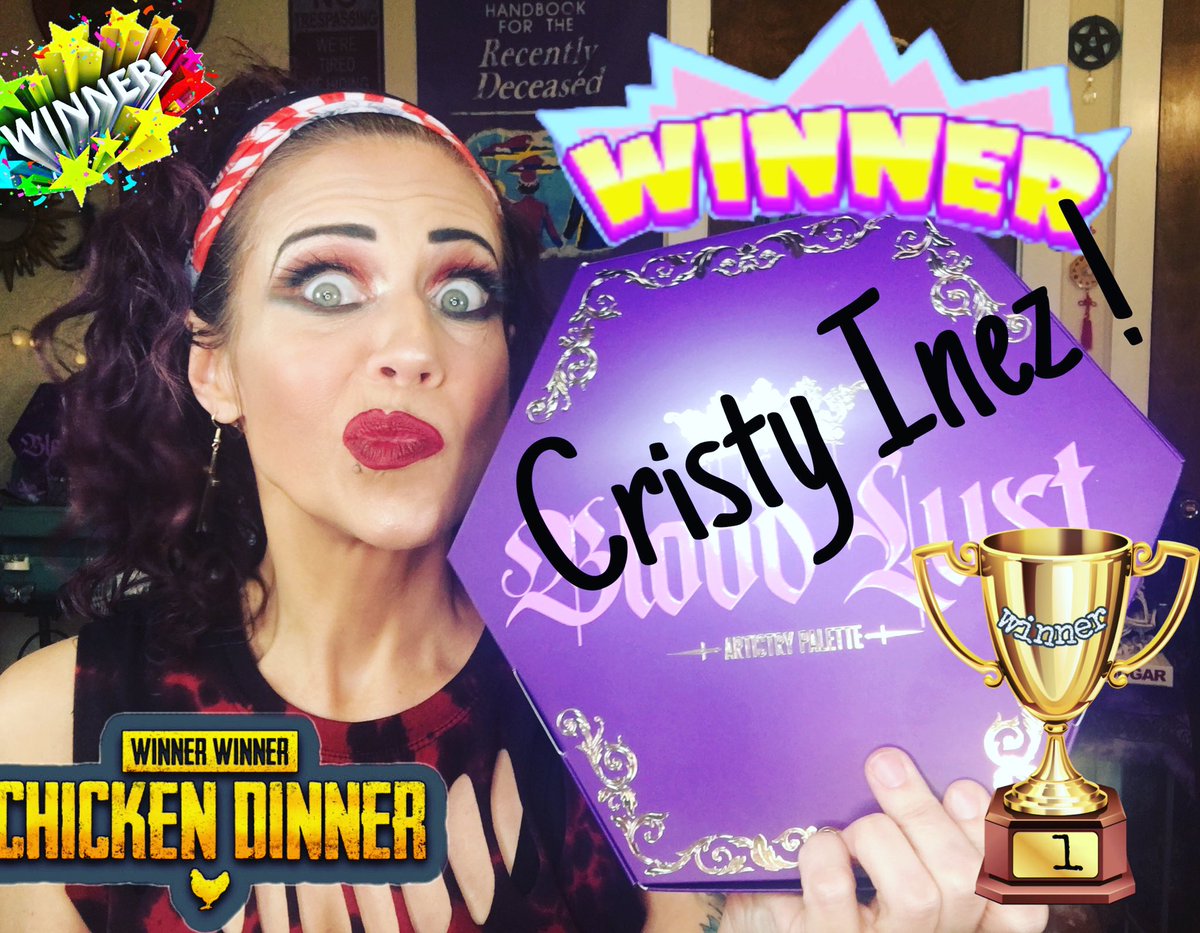 ShannonsCreati1's tweet photo. Congratulations Cristy Inez ! You are the winner of the Blood Lust Palette !!! #Giveaways #tuesdayvibes #GiveawayAlert #WINNER #WIN #YouTube #makeup #beauty #JeffreeStarCosmetics #JeffreeStarApproved #SmallStreamersConnectRT https://t.co/OHu79rFy5i