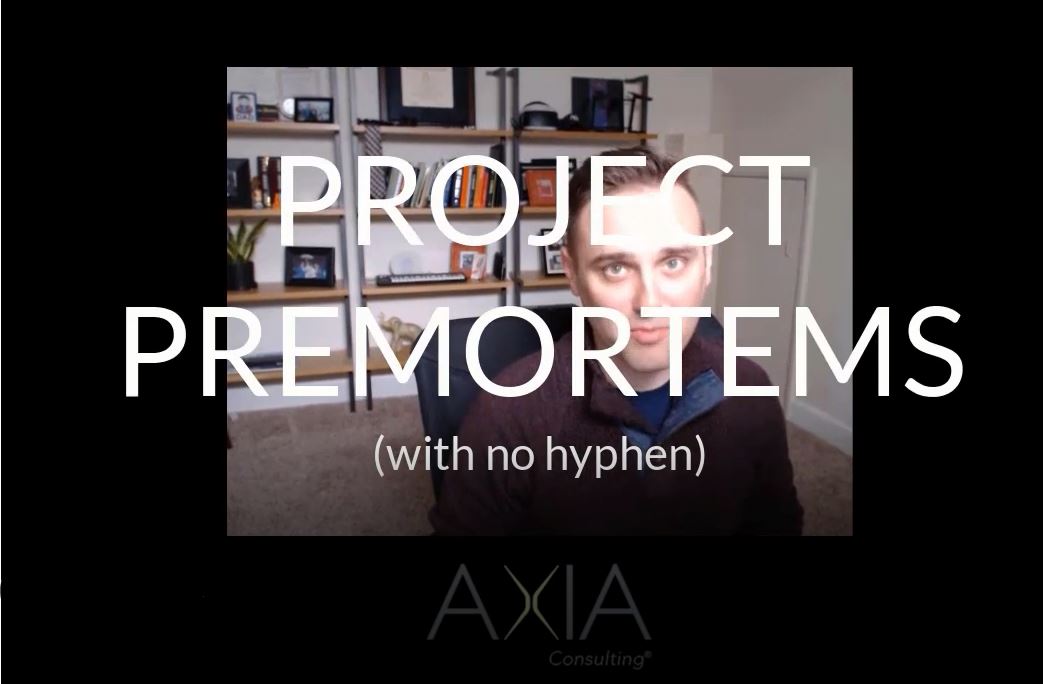 AXIAnet's tweet photo. Project Premortems is the process of discussing the unknown to bring forth potential issues you can work towards preventing today. Watch the video and learn more here: https://t.co/FmAwdTjH8i
#projectsuccess #projectmanagement https://t.co/vaRGwaEX9V