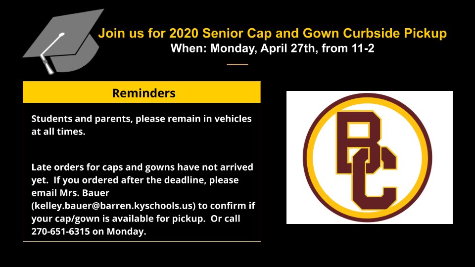 Seniors, we look forward to seeing you on Monday!