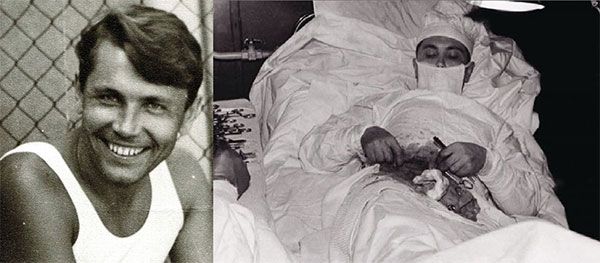 Bouteflikov's tweet photo. En 1961, le seul chirurgien de l'expédition antarctique soviétique, Leonid Rogozov, est victime d'une appendicite aiguë. Il s'est opéré seul et enleva son propre appendice, il n'était que sous anesthésie locale. L'opération a durée 1 heure et 45 minutes. https://t.co/cXg0tslCtU