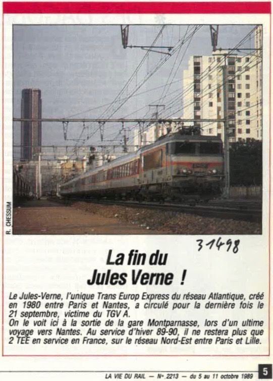 Mais le TGV, arrivé en 1981, et ses instigateurs avaient fait de Montparnasse leur nouvelle cible . L’actuelle Gare Vaugirard ouvrit en 1987 à la place du débarcadère Fret et Montparnasse se mit à entamer sa mue pendant que l’éphémère Jule Verne tirait sa révérence 