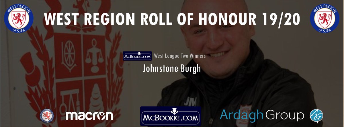 SjfaWest's tweet photo. 🏆⚽️ McBOOKIE SJFA WEST LEAGUE TWO | We are delighted to confirm that @johnstone_burgh have been declared as winners of McBookie SJFA West League Two 2019-20.

🏴󠁧󠁢󠁳󠁣󠁴󠁿 #SJFAWest https://t.co/DdfpIyP8ON
