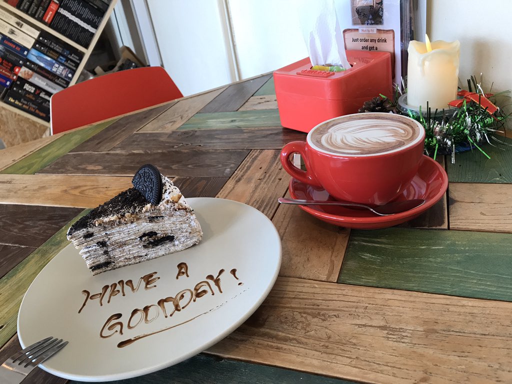 Goodday Cafe, Mentakab(sadly i only have this picture but the atmosphere there is nice. the drinks and cakes are so-so but i love the vibes there)