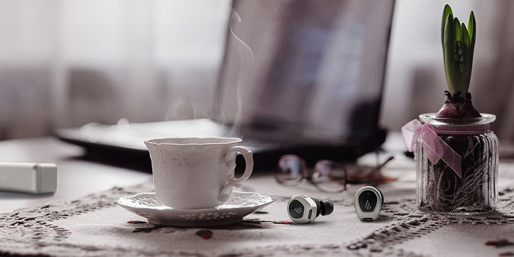 EdifierNAmerica's tweet photo. For just under $100 have a quiet morning coffee. 

#Coffee #QuietMornings #TWSNB #TWS #BluetoothEarbuds #Bluetooth #Wireless #WirelessEarbuds https://t.co/TjyRNWcegw