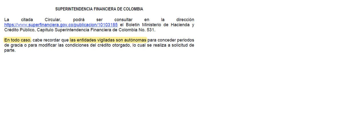 mejorint's tweet photo. @JERobledo Los únicos q ganan son los Bancos, no aplican alivios sino q refinancian deudas con mayores intereses y la Superfinanciera ante quejas contra bancos manda leer Circulares y dice que el Banco es AUTÓNOMO. #RegalazoDeDuqueALosBancos https://t.co/gtRtGddNBY