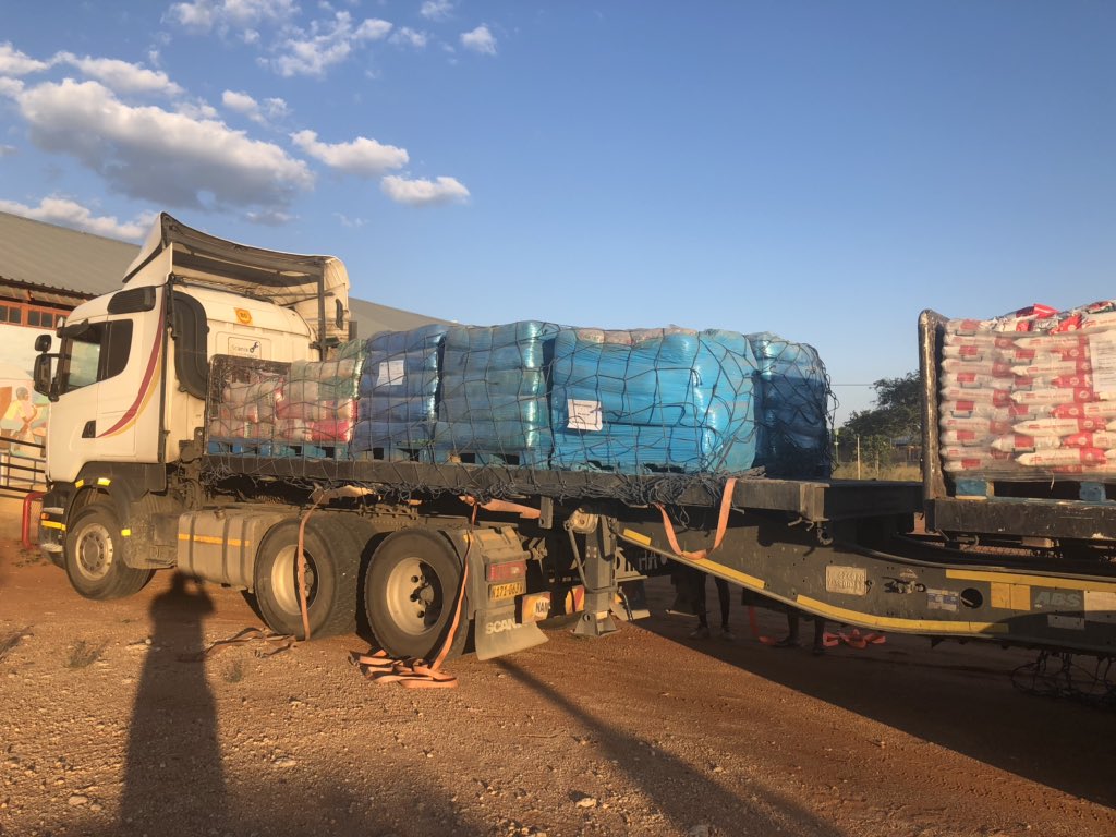 MariusSheya's tweet photo. Nearly everyone is feeling the effects of the national lockdown, especially the most vulnerable who are struggling more than others. The Frans Indongo Trust eased the strain through a donation of food items worth N$150 000 that will be dispatched to all 7 constituencies tomorrow. https://t.co/HOsC0WSerd