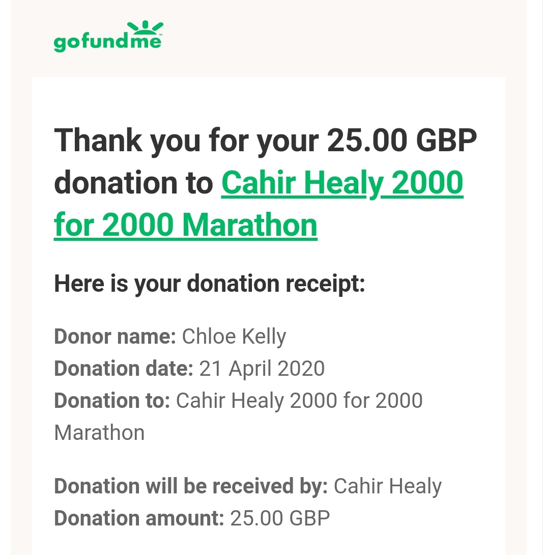 ChloeK237's tweet photo. Well done @CahirH . Link in post below to donate to this fantastic cause. @EllenHealy3 how long will it take for him to kick 1000 points? #doitfordan https://t.co/ZFpKUQpHdH