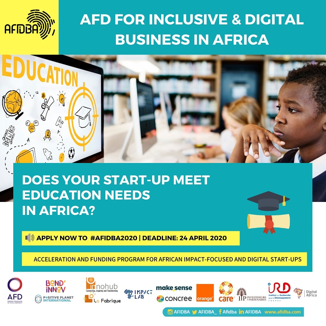AFIDBA_'s tweet photo. 📣[#AFIDBA2020 - Only 3 days left to apply]‼️

#Entrepreneurs: 🚀Boost your digital, inclusive &amp; impact-focused projects in Africa! Join our 6-month acceleration program in 🇬🇭 🇲🇦 🇸🇳 🇧🇫
➡️https://t.co/F9N1Q8kQKp
#inclusivebusiness #education https://t.co/UMBXQKaRQ9