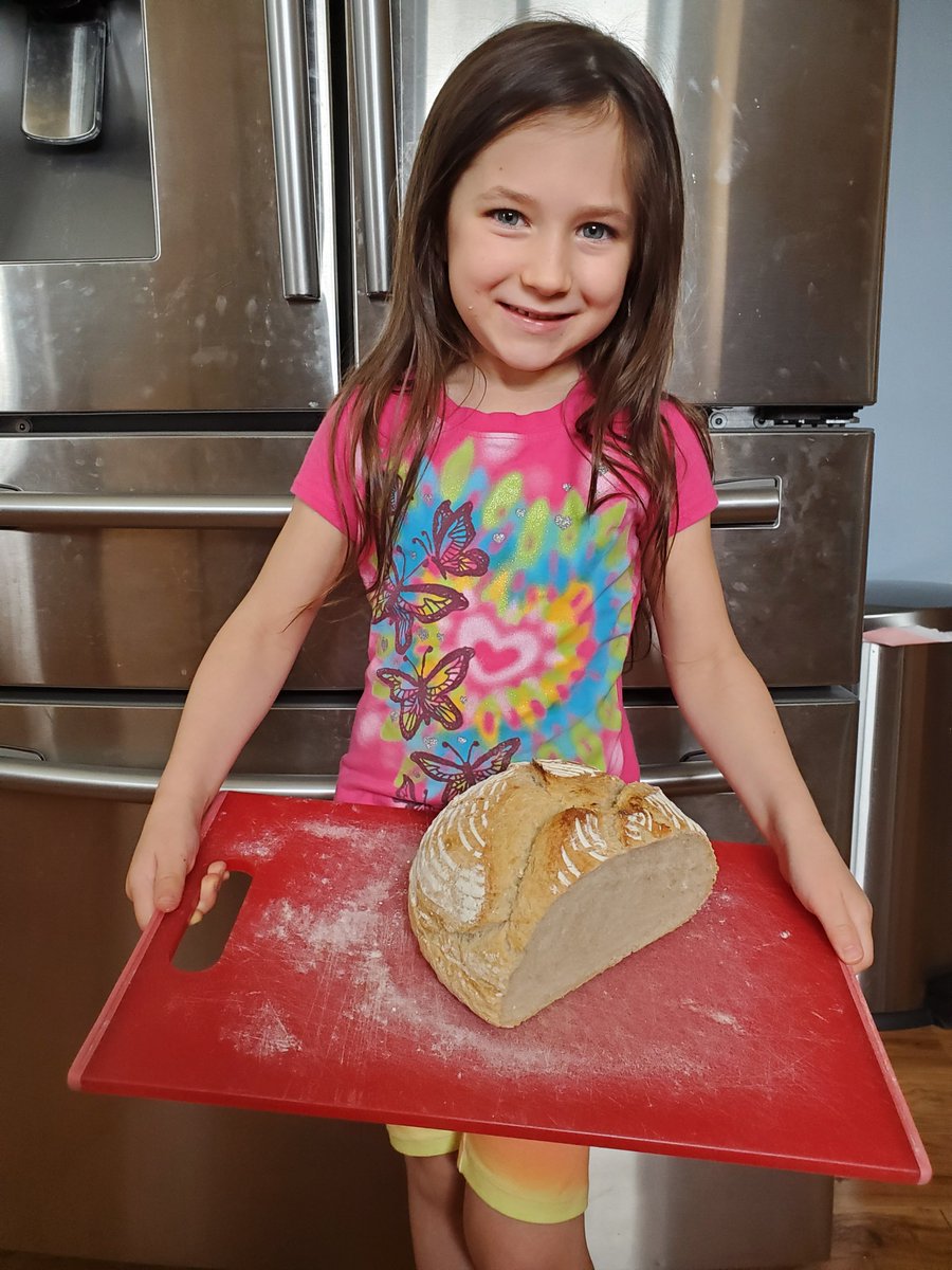 NorthCreekElem's tweet photo. Sophia learned to make bread at home. Check out her rustic Italian loaf! #NCEBakingChallenge https://t.co/xxfsWvPFhA
