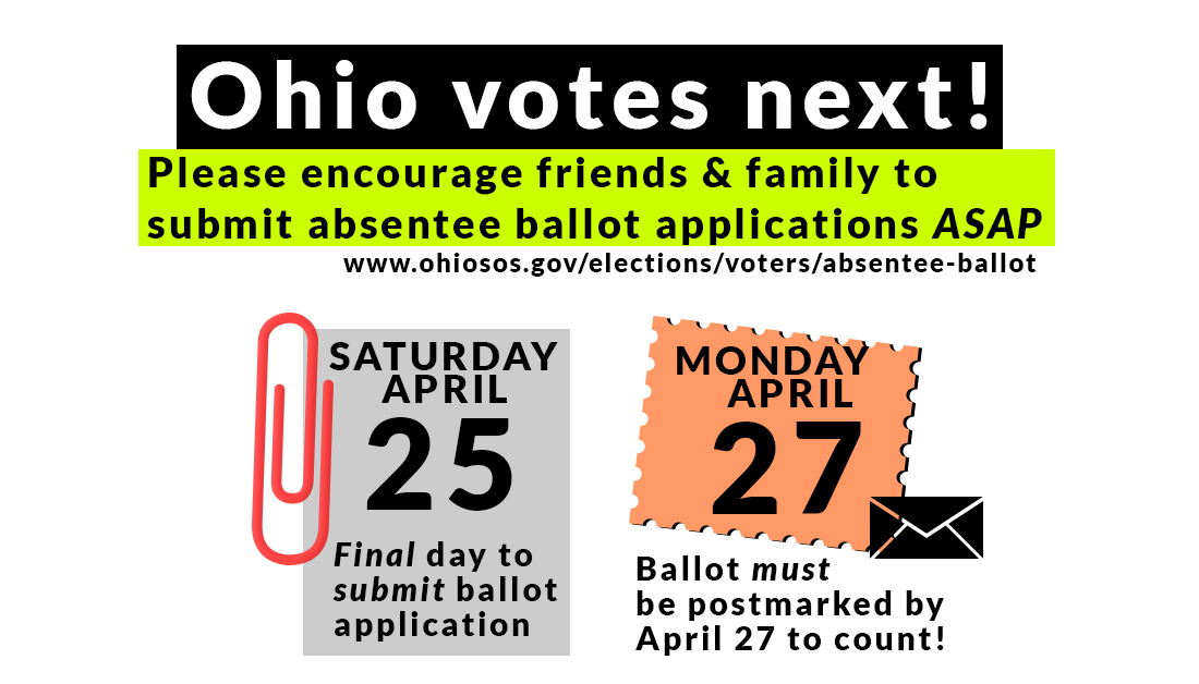 WestCoastBernie's tweet photo. @ProudResister @mh4oh If you have friends + family in Ohio, encourage them to request their #OhioPrimary mail ballots ASAP, because #BernieOnTheBallot! Msg them this link: https://t.co/nkPZZACtGY https://t.co/HZcty9U5OX