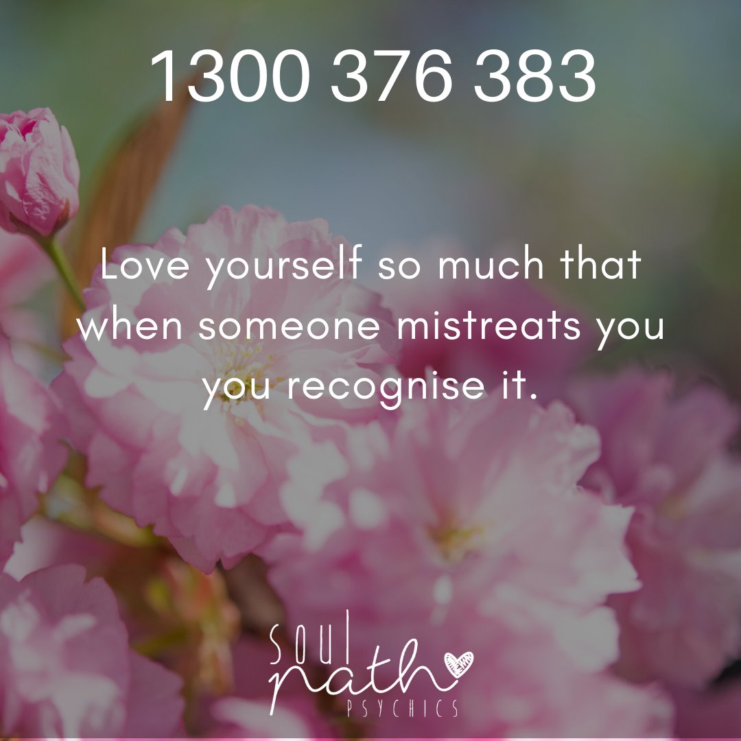 Love yourself so much that when someone mistreats you, you recognise it. #soul2path #lifereader #Australia #psychicreadings #tarot #covd19au #covid19australia