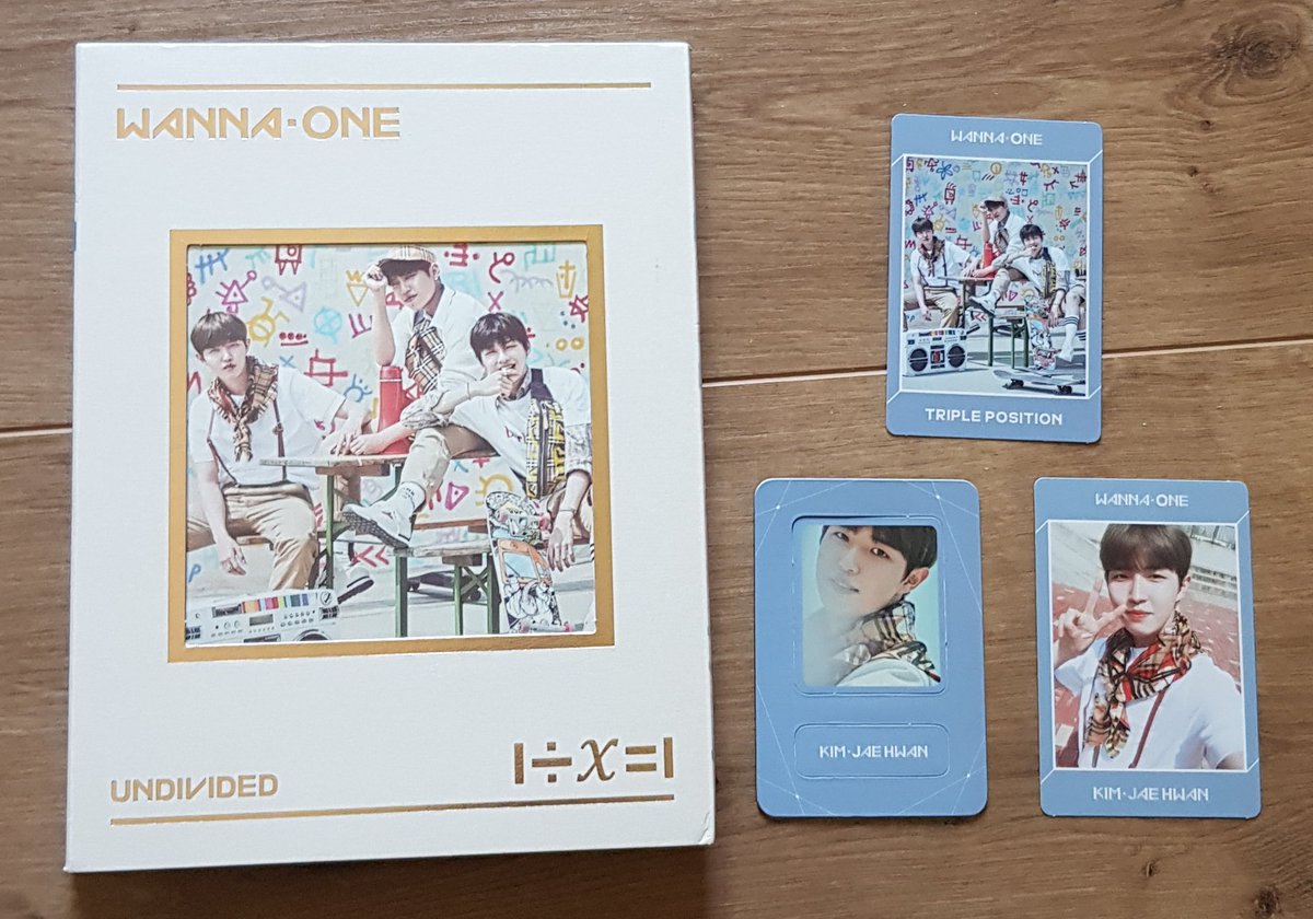 Wanna One - 1÷x=1 Undivided (Triple Position)Photocards : Jaehwan, unitFavorite Songs : Light, Kangaroo