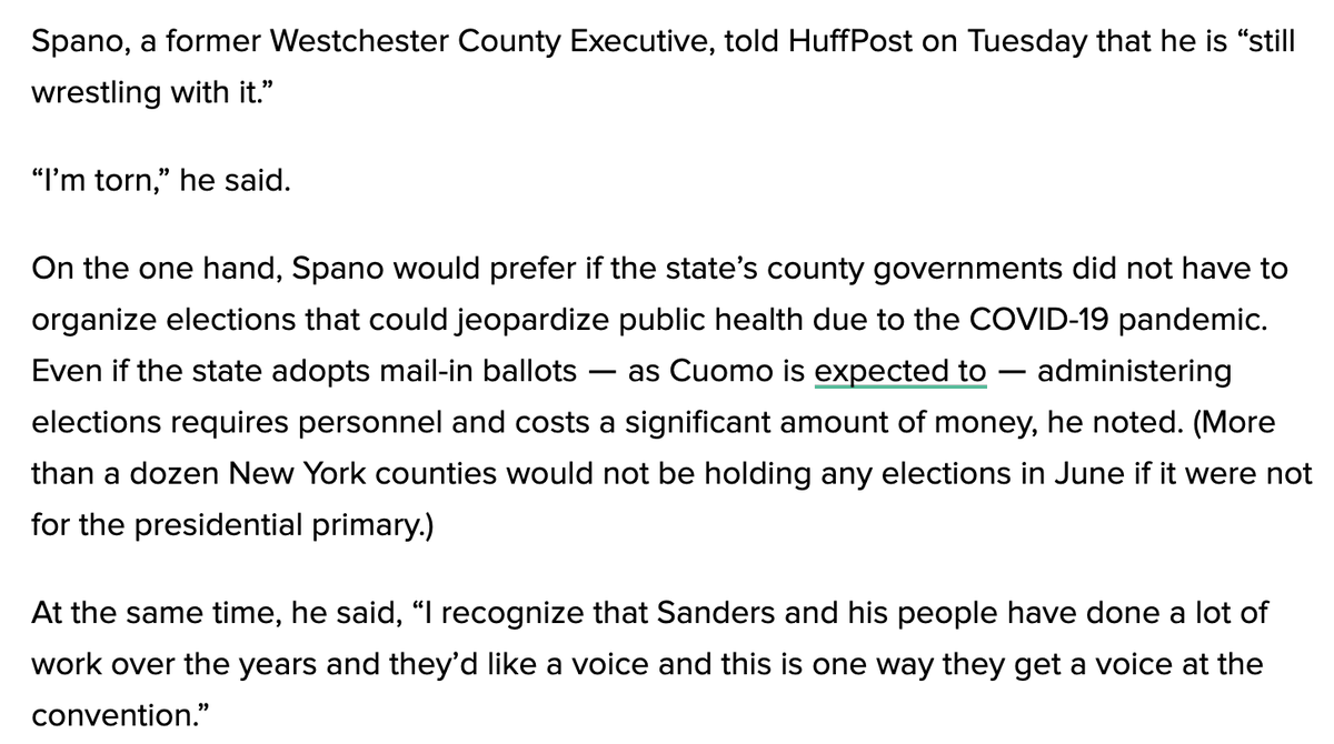 Update: Andrew Spano, the other Democrat on the state board of elections, tells me he's undecided and sees both sides of the issue.