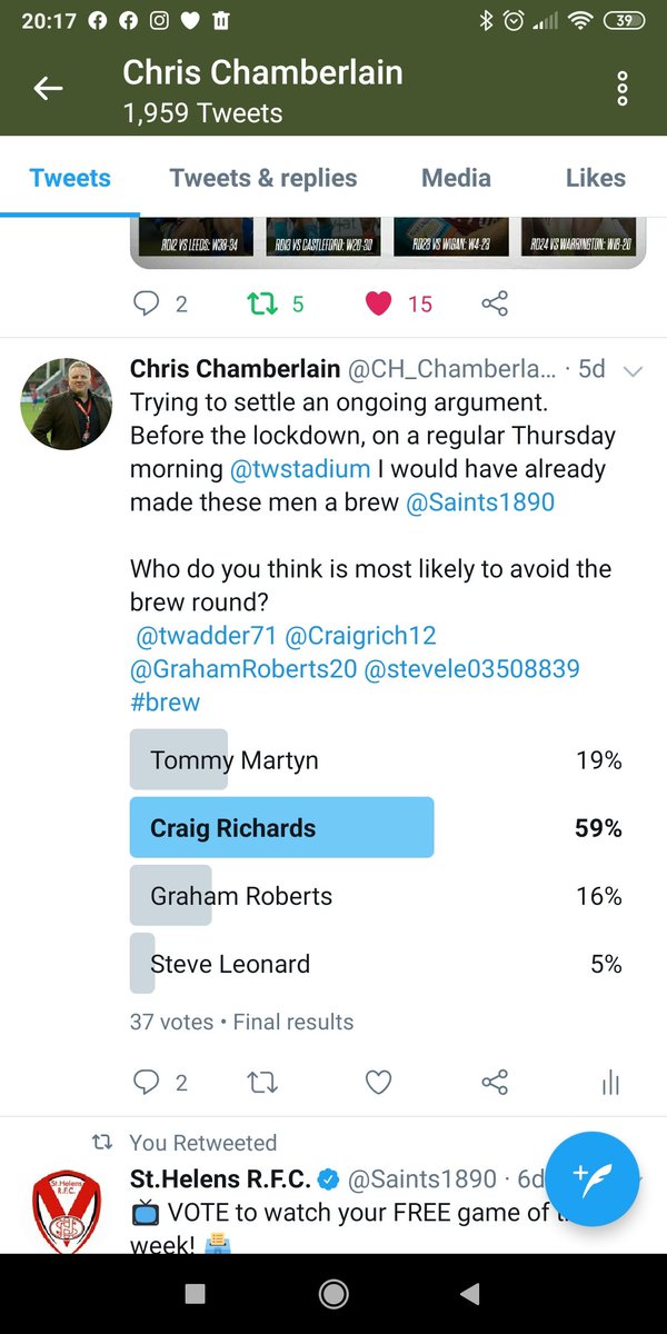 CH_Chamberlain1's tweet photo. @ryan_h23 @YorkshireTea @PGtips @Craigrich12 My reputation is inact from my time @OfficialBullsRL @BullsFoundation however you've picked the wrong person to back you up in @Craigrich12 . You are correct about @YorkshireTea though mate
#brewgate #Fact https://t.co/2TrJYACNIf