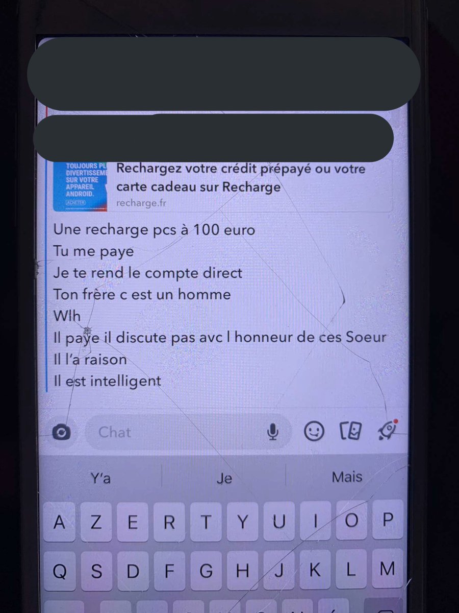 Du coup vu qu’elle savait ce qu’il avait ça aurait pu être des trucs grave comme le contraire du coup elle voulait pas prendre de risque du coup elle commençait à négocier avec le gars en question