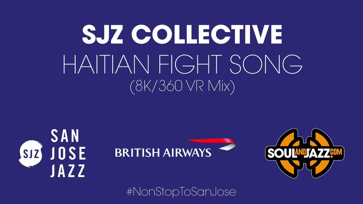 #WorldPremiere Served in 8K/360 VR! Recorded in 2019 w/ <a href="/sanjosejazz/">San Jose Jazz</a> in the <a href="/britishairways/">British Airways</a> Music Lounge alongside <a href="/KAVEspace/">KAVE</a> <a href="/wbasse01/">Warren Bassett</a>... SJZ Collective: 'Haitian Fight Song' (8K/360 VR Mix) ▶️ bit.ly/2SdK90W #SoulandJazzLIVE #NonStopToSanJose Khám phá