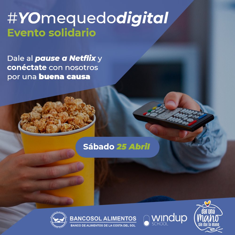 WindupTraining's tweet photo. Ponentes de 4 países (España, Ecuador, México y Chile) se unen para ayudar a @BancosolMalaga y #DarUnaManoEcuador en el evento solidario #YoMeQuedoDigital. Sábado 25 de abril. ¡Reserva tu plaza gratuita aquí y COLABORA! 💙 Conéctate por una buena causa 👉 https://t.co/XFaCbqALhd https://t.co/mDhQHCzO1T