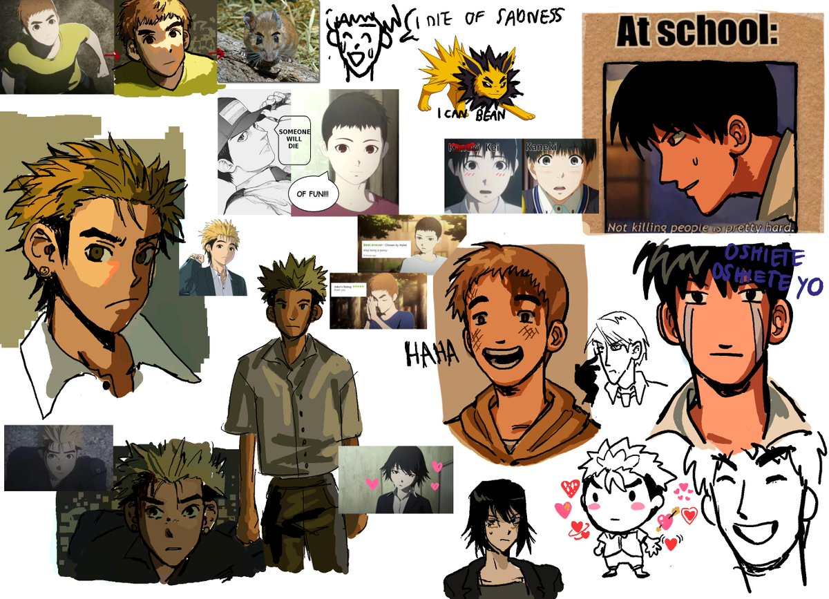 here's a drawpile w/ @cowoboyy bc we're watching ajin?? 