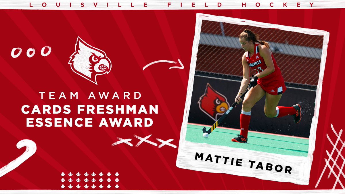 LouisvilleFH's tweet photo. Our next team award goes to Mattie Tabor who was named our Cards Freshman Essence Award winner!

#GoCards https://t.co/dkUZ5x0Xsw