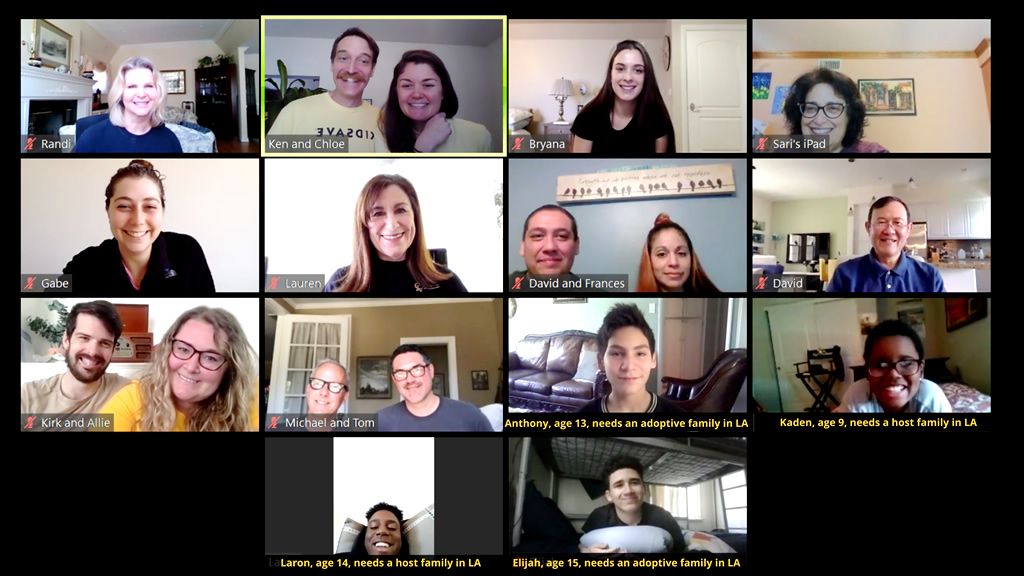 Kidsave_Intl's tweet photo. Take a look at a Kidsave virtual trivia event via @Zoom with foster youth and prospective hosts and adoptive parents at https://t.co/QhIhw83875. We can't wait for the next one! Read all about the event at
#virtualevent #LA #fosteryouth #connecting #zoom #weekendmiracles https://t.co/pKnbF8zvAE