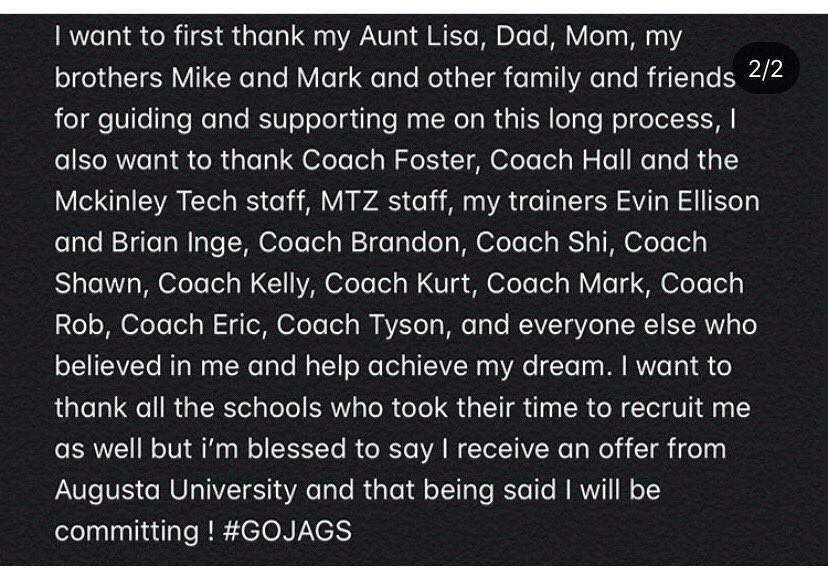 _MTHSAthletics's tweet photo. Congratulations Daniel Allen on committing to Augusta University! Once a trainer always a trainer! 
We are Proud! @Ayoodann_ https://t.co/ANYtmWjK1Q