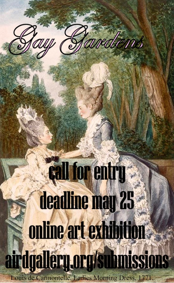 AirdGallery's tweet photo. GAY GARDENS. We want your submissions for our upcoming online art exhibition this June. Think botany, sexuality, wilderness, gender, flowers, orientation, landscapes, transitions, gardening, the birds and the bees.. https://t.co/tMZkpNJxyS Deadline May 25, 2020. https://t.co/h2N9GluEX7