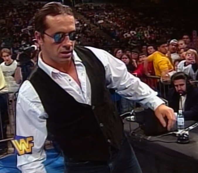 Bret had usually remained consistent. What worked for him was jean shorts and a t-shirt. That lasted about 3 decades for him. On this one off episode of Raw, he came out for commetary dressed like John Parrott. It suits him, no doubt, but it was out of the ordinary for him.