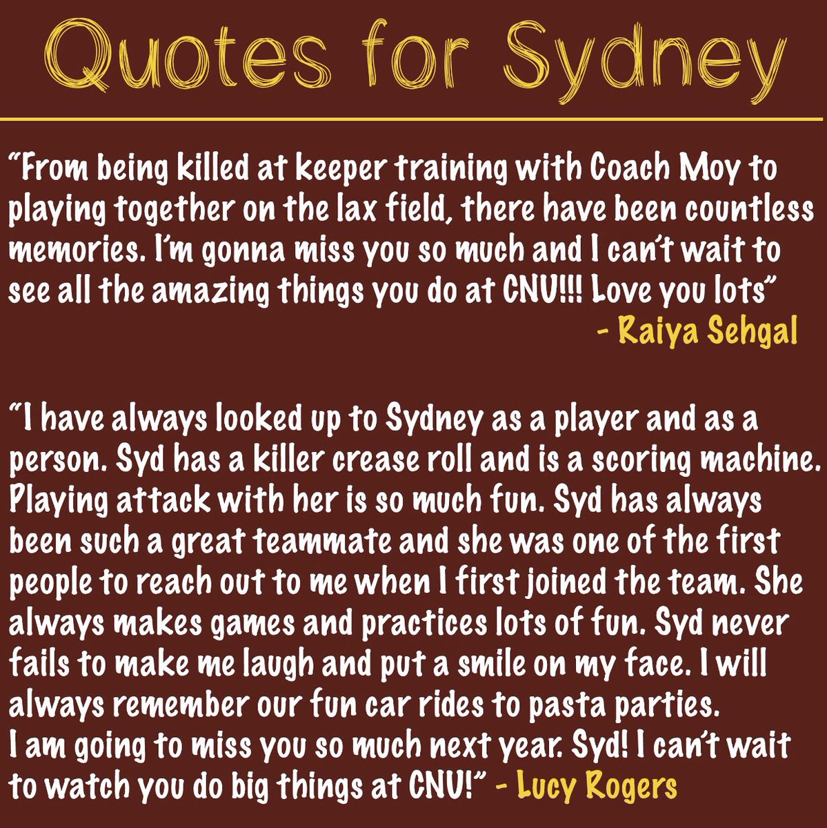 GonkGirlsLax's tweet photo. Our 1st Senior Spotlight goes to #3 Sydney Guidi! Thank you for everything you’ve done over the past 4 years for our program Syd!
Stay tuned in the following weeks for more of our Senior Spotlights!
#thawkpride #arhs #lacrosse @sydney_guidi @ARHSAthletics https://t.co/alUBzaWgf4