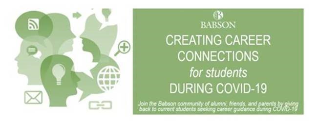 Interested in creating career connections for <a href="/babson/">Babson College</a> students? <a href="/BabsonUgradCCD/">Babson Ugrad CCD</a> is looking for alumni support to aid in career related support during COVID-19. ow.ly/cfTf50zkwEy