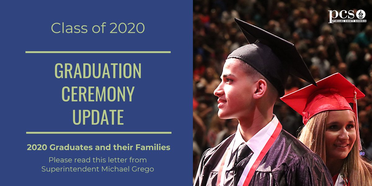 We are committed to ensuring that all graduates have a ceremony that honors each school's traditions and each student's accomplishments. With the safety of everyone a priority, we are planning both in-person and virtual commencement ceremonies. pcsb.org/graduation
