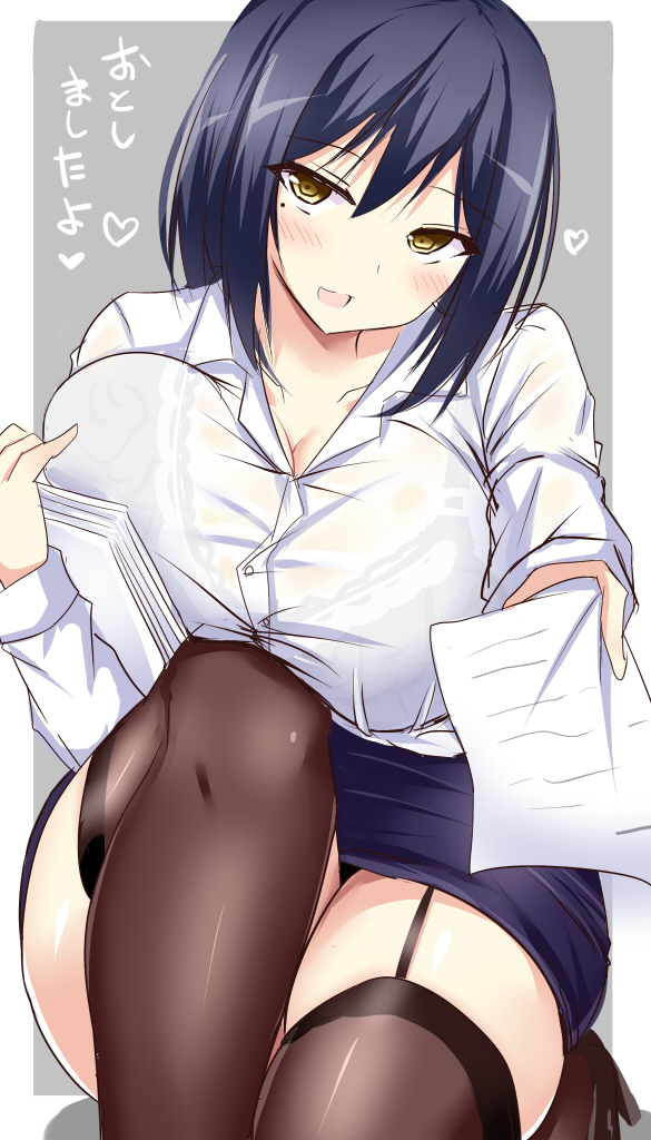 sakurapochi's tweet photo. 落ちた資料を拾ってくれるOLしずりん先輩（＋上着脱ぎ差分）
#凛Art https://t.co/JWZ7SRdmvk