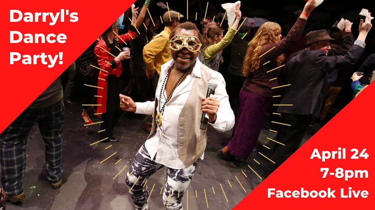 We have another Facebook Live dance party THIS FRIDAY night! Get ready for a brand new "Quarantunes" playlist and exciting surprises from Darryl. See you when we "gather" on the socially distant dance floor!