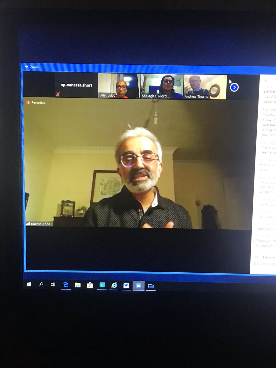 Really great webinar on COVID19 and EOLC - great to see so many people talking together, learning and sharing experiences. Thank you <a href="/jupiterhouse1/">Shelagh O'Riordan</a> <a href="/ThornsAndrew/">Andrew Thorns</a> <a href="/UpaasnaG/">Upaasna Garbharran</a> Rakesh Koria and Heather Lucas <a href="/PilgrimsHospice/">Pilgrims Hospices</a> <a href="/EKHUFT/">East Kent Hospitals</a> <a href="/NHSKentCHFT/">Kent Community Health NHS Foundation Trust</a>
