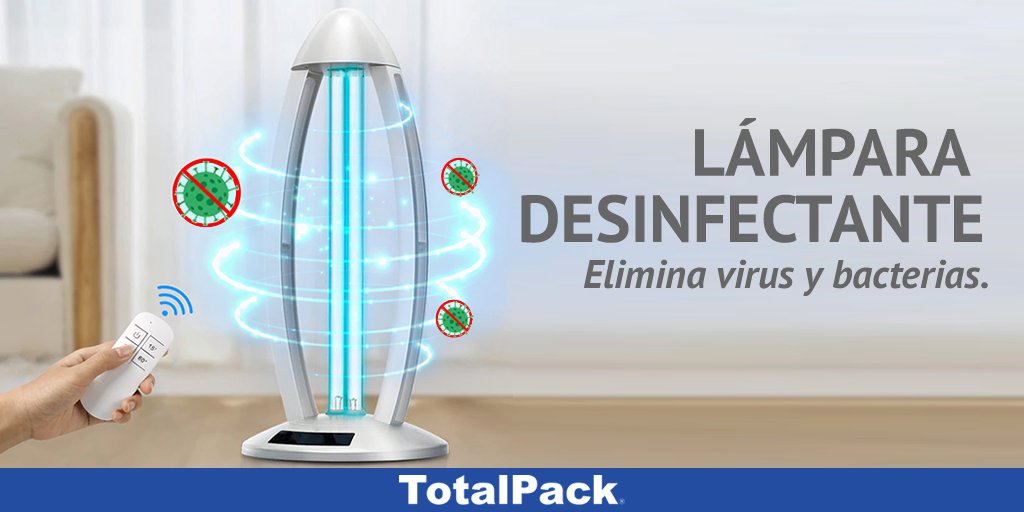 TotalPackCL's tweet photo. Proteger diferentes espacios interiores contra virus y bacterias ahora es posible. Con nuestra Lámpara Desinfectante de Ambientes puedes lograrlo en minutos.  

Más información aquí -> https://t.co/qN36bAqokd

#Cuarentena #Teletrabajo #Covid19 https://t.co/w1MgwIftMs
