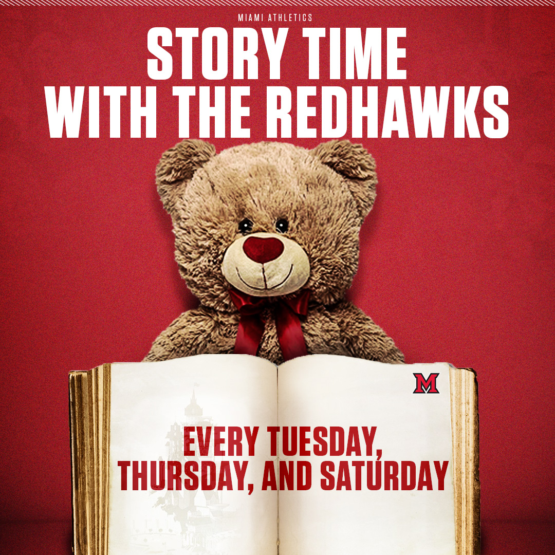 Join us this evening at 6:30 for another Story Time with the RedHawks 📚