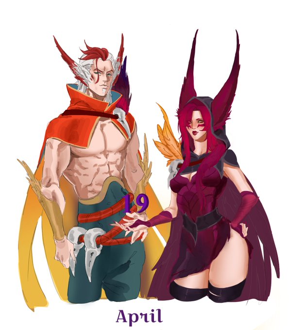 April 19th is Xayah and Rakan's release date.  Happy bird-aversary :3 ( Ye ye i know im late like always, sry dudes) 
