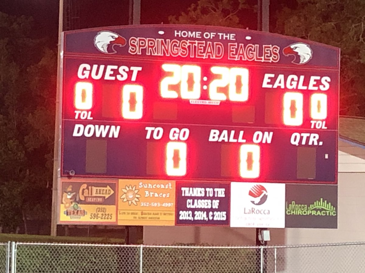 FWSH_Principal's tweet photo. We joined a nation wide campaign to honor our student-athletes from the C/O 2020, lighting up our fields. We can’t replace what was lost but we wanted you to know we are thinking of you and feel your loss. #BeTheLight #GoEagles! https://t.co/H5ZPy7eZXJ