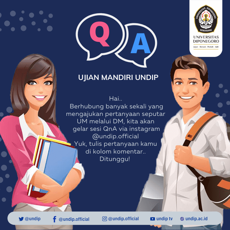 undip's tweet photo. Yuk.. gabung di sesi QnA UM Undip via akun instagram OA Undip. #UMUndip #UjianMandiriUndip2020 #UNDIP #MasukUndip https://t.co/Cb9sVAAFUw