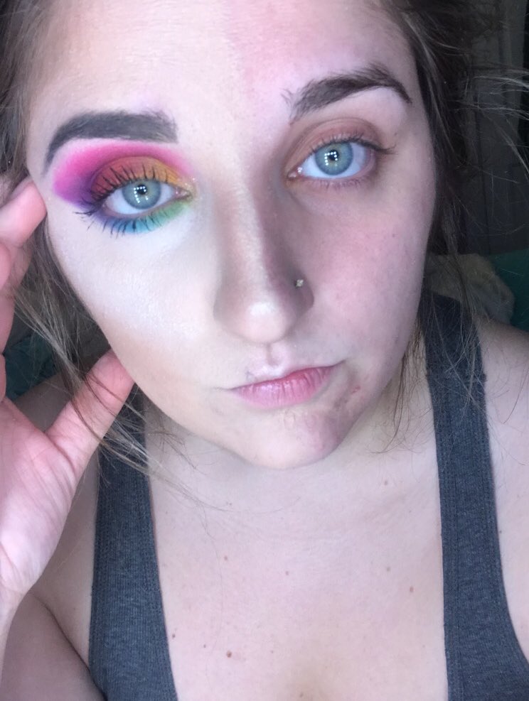 Also..#thepowerofmakeup #rainbow