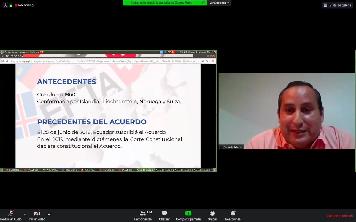 El legislador <a href="/DennisMarinL/">Dennis Marín</a> explica que el #AcuerdoEFTA permitirá que nuestros productos ingresen a Europa con 0 % de arancel e importar importar insumos, medicinas, vacunas y bienes de capital en las mismas condiciones arancelarias y, con ello crecerá el sector productivo.