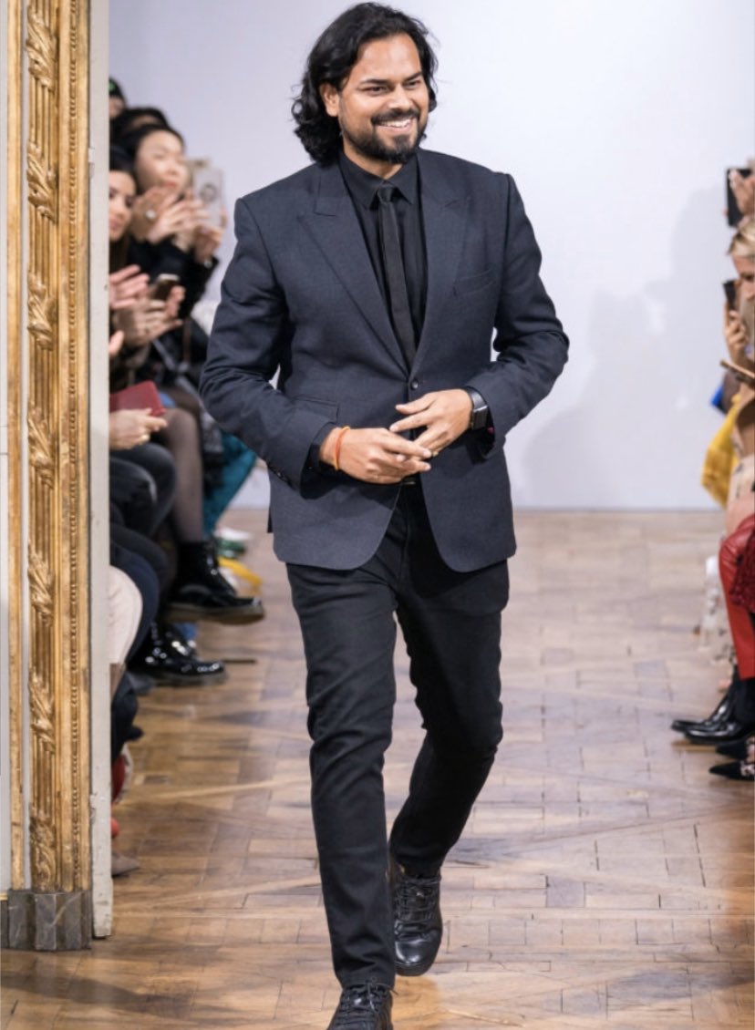 Rahul Mishra— he studied at the National Institute of Design & is now based in Delhi. He won the International Woolmark prize in 2014 at Milan fashion week, becoming the first Indian designer to win the award.