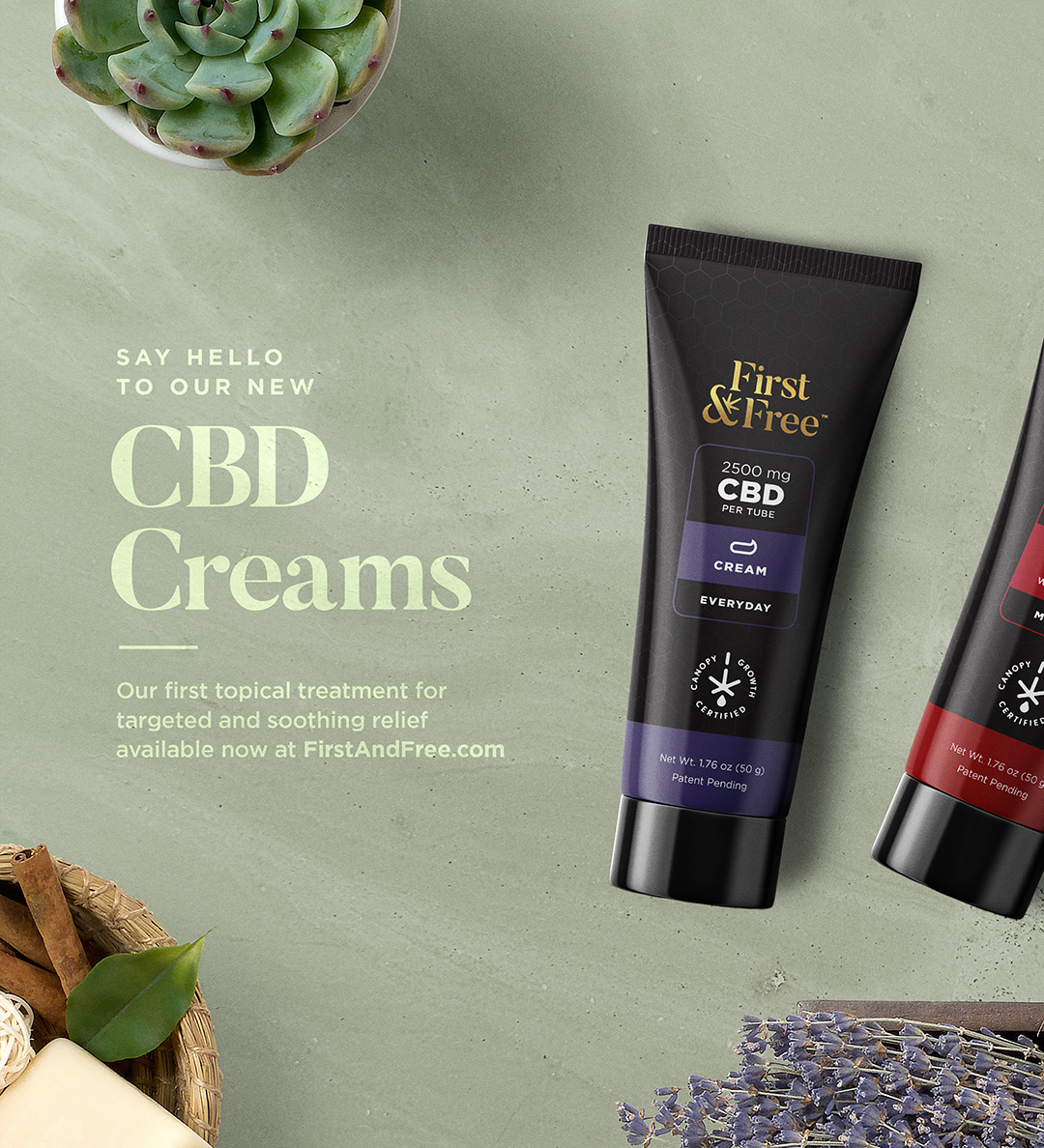 FirstandFree's tweet photo. NEW! Introducing First & Free CBD Creams, the highest strength hemp-derived CBD topical on the US market. Go to https://t.co/VWK2DkCetp to order our slow-absorbing formula that provides long-lasting, targeted, soothing relief for a life full of movement. #FirstAndFree #CBD https://t.co/Q254vJUegC