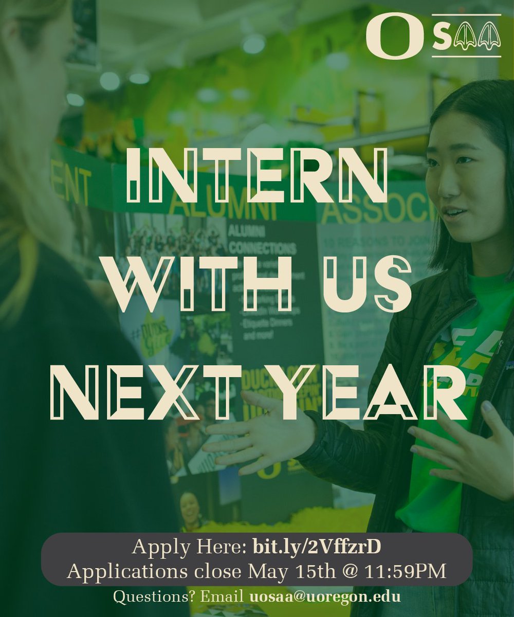 UOSAA's tweet photo. Internship applications are now open! Apply today with a wide range of positions available across the SAA. Application deadline is 5/15! #internship #network https://t.co/1c1IZAhjNW