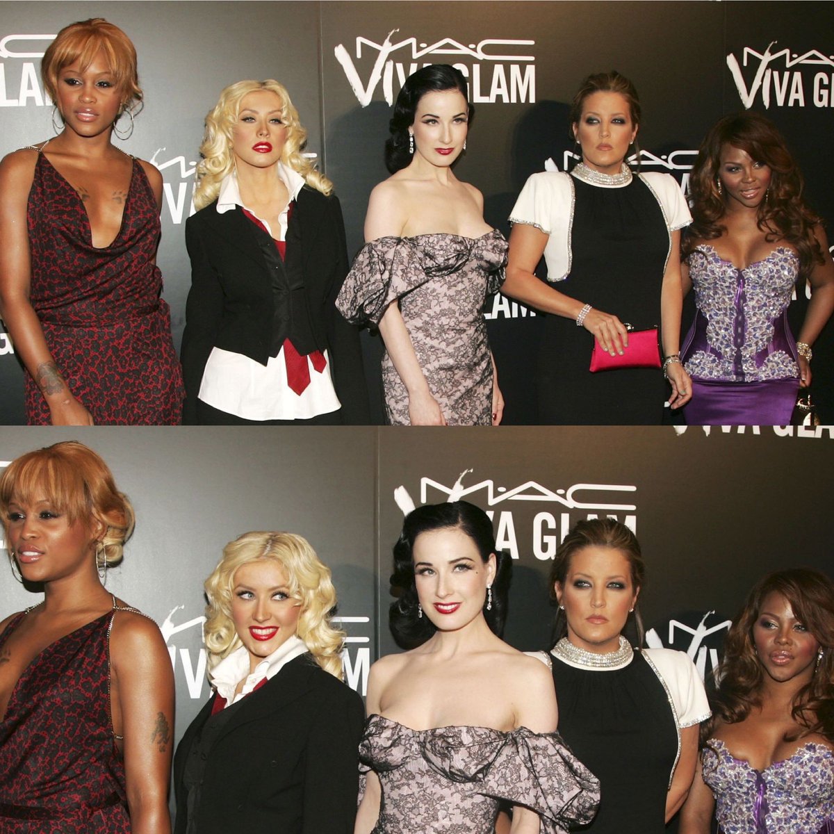 In 2006 Christina Aguilera along with Eve, Dita von Teese, Lisa Marie Presley and Lil' Kim attended the M.A.C. Viva Glam VI dinner to benefit Aids research 