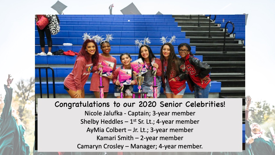 Starting off what would have been Spring Show week by acknowledging our awesome Seniors!  We wish you the best for your future journeys in college.  Thank you for being our heroes!